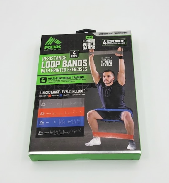 RBX LIVE LIFE ACTIVE LOOPED LATEX RESISTANCE BANDS 3 Pack