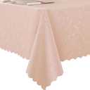 Rectangle Table Cloth, Waterproof Heavy Duty Vinyl Tablecloths, Stain-Resistant Wipeable Rectangle or Round Table Cover for Indoor and Outdoor(Pink, 60"x102")
