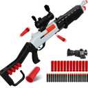 Bugrtey Shell Ejecting Toy Shotgun Toys with 20 Soft Bullets 12 Shells 1 Scope Two Modes Toy Shotgun Outdoor Games Gifts for Christmas Halloween Birthday