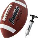 Franklin Sports Youth + Adult Footballs - Extra Grip 1000 Official Size, Junior + Pee Wee Kids - 1 + 12 Packs