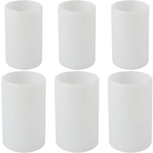 JEUIHAU 6 PCS 2 Sizes Cylinder Candle Molds, Silicone Candle Mold, Pillar Candles Resin Mould for Candle Making, Epoxy Resin Candle Soap Molds for Resin Casting, Clay Crafting, White