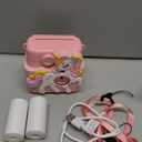 Kids Camera Instant Print with Silicone Cover, Creative Gifts for Girls Age 4-12 Birthday Christmas, 1080P Digital Camera Toy with 32GB SD Card - Pink