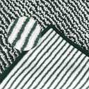 REGALWOVEN Chenille Striped Bathroom Rugs Extra Thick and Absorbent Bath Rug Non-Slip Soft Bath Mat Green 40x50