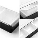 Ice Chilled Serving Tray Condiment Pots 3 Compartment Condiment Server Caddy (3 Compartments)