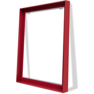 ARTGOW Metal Floating Frame for 36"x48" Canvas Oil Paintings, DIY Canvas Frame with 1.5" Deep, Floater Frames for Prints Wall Art/Portrait/Landscape Living Room Bedroom Kitchen Decor (Red)