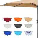 ABCCANOPY Patio Umbrella 11FT Outdoor Half Umbrella(Tan)