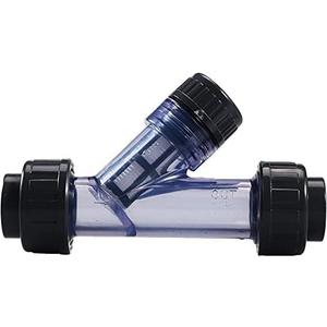 Pipe ID 32MM PVC Plastic Inline Y Strainer Filter 20 Mesh For Water