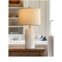 PoKat 23'' Bedside Table Lamp for Bedroom Nightstands, Birthday Gifts for Women Mom, House Warming Gifts New Home Decor, Ceramic Lamp for Living Room, White Modern Bedroom Lamp