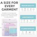 2 x HOME GENIE Durable and Gentle Mesh Laundry Bags for Washing Delicates, Silicone Zipper, Machine Safe for Bras Lingerie Baby Garments, Net Bag for Tangle Free Wash Dry, Travel, 4 Pk Medium and Large