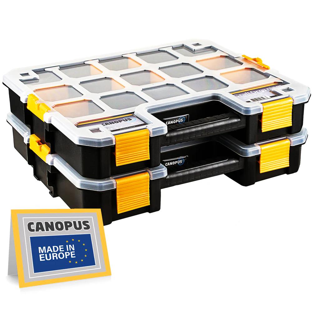 CANOPUS Craft Organizer, Hardware & Parts Organizer, 2 Pieces Set Tool box