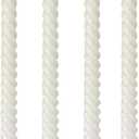 White Spiral Taper Candles for Home Decoration, 4 Pack 10 Inch Candlesticks for Dinner Party Holiday Birthday Celebration, Dripless and Smokeless