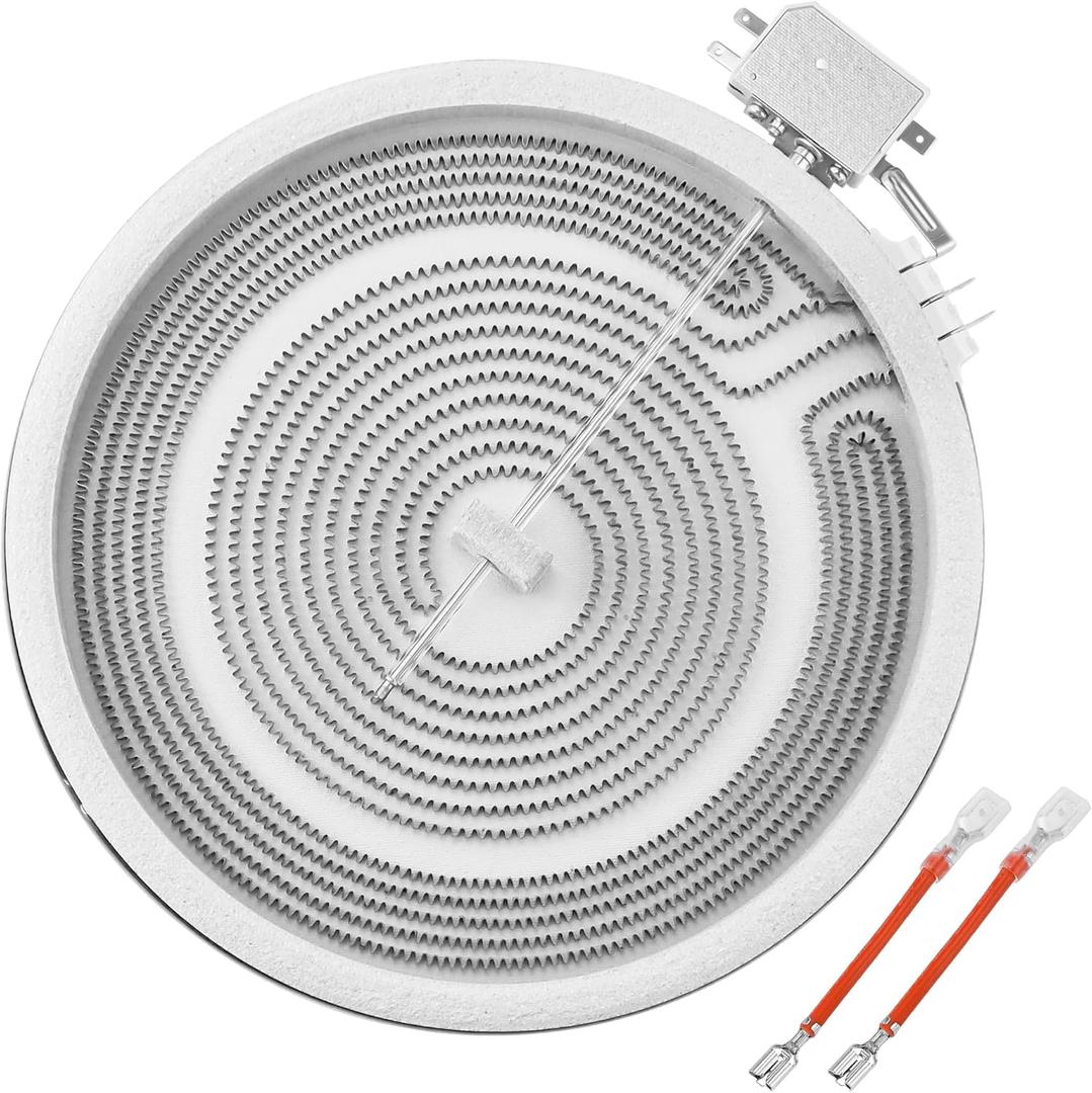 WB30X24111 Radiant Dual Surface Element 9 inch Replacement for GE Glass Cooktop Burner, Element Radiant 9in Dual with Heating Element Wire Replace 4465256 AP5989975 PS11729126 WB30T10133 by Fetechmate