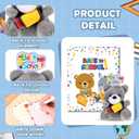 30 Pcs 15 Sets Back to School Mini Stuffed Animals Bulk with Cards First Day of School Mini Animal Plush Toy Soft Plush Doll for Party Favor Classroom Exchange Prizes
