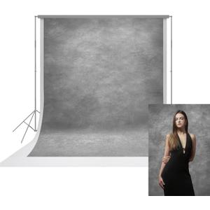 UrcTepics 8x10ft Light Grey Abstract Textured Professional Photography Backdrop for Studio, Portraits, Headshots, Filming, Booth.