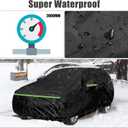 Waterproof Car Cover Compatible with Toyota Venza 2009-2024, Black 210T Inside Cotton Cover with Door Zippers for Snow Rain Dust Outdoor Protection
