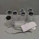 [ 8 Pack ] Glass Juicing Bottles with 2 Straws & 2 Lids w Hole- 16 OZ Travel Drinking Jars, Water Cups with Black Airtight Lids, Reusable Tall Mason Jar for Juice, Bubble Tea, Smoothie, Tea, Kombucha