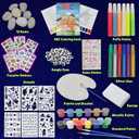 Rock Painting Kit for Kids Ages 612  Glow in The Dark Arts & Crafts Set with Stencils, Water Coloring Book, Craft Paint Supplies & DIY Toy for Boys and Girls Birthday Gift