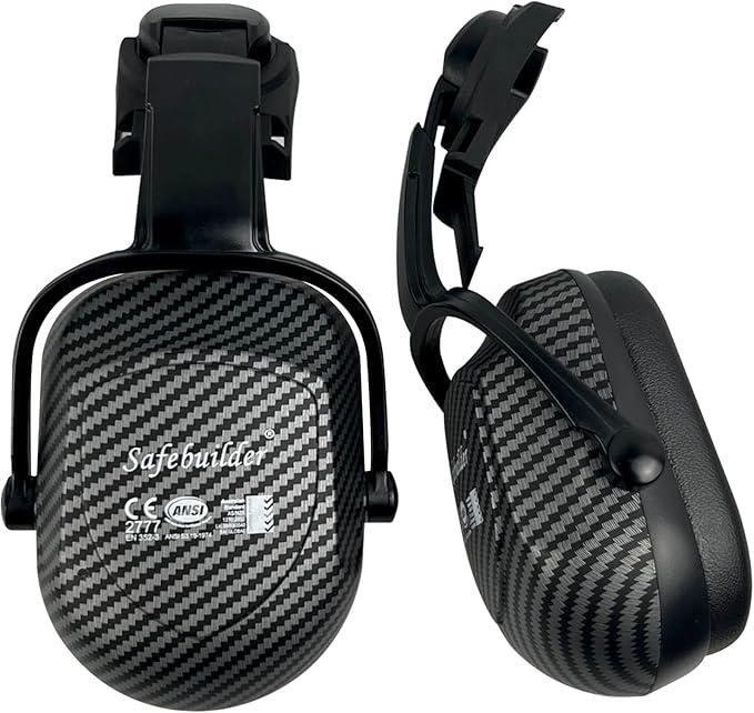SAFEBUILDER 30dB Ear Muffs Hard Hats Type Safety Earmuffs For Safety Helmet Hearing Protection Earmuffs ANSI S3.19