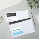 Vivin 520 No.9 Flip and Seal Security-Tinted Business Envelopes for Quickbooks Invoices and Business Statements, Home & Office, 3-7/8 x 8-7/8 Inches, Double Window, 24 LB, White