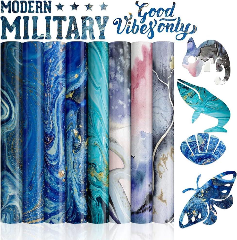 Transfer Sheets-Watercolor Marble Sublimation Paper, Transfer Paper for Blank T-Shirts Cup Coasters Mug,8pcs/Set, 12"x12"