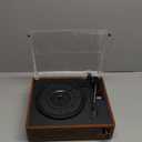Vinyl Record Player with External Stereo Speakers, Vintage Bluetooth 3-Speed Turntable with Dual Stackable Speakers, PC Recording Vinyl to Digitia, RCA-Out& AUX-in, Retro Wood