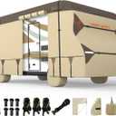 Umbrauto Class C RV Cover  2025 Upgraded Heavy-Duty 7-Layer Top, Windproof & Breathable Class C Motorhome Cover for 23-26 Ft, Includes 3 Extra Straps, 4 Tire Covers & Gutter Covers