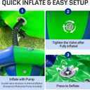OZIS 6.5x3.6 FT Inflatable Dome Rocker Water Bouncer with Electric Pump, 380 LBS Weight Capacity, Bounce, Climb & Tilt Toy with 6 Handles, Giant Outdoors Blow Up Bouncer Ball for Pool, Backyard, Lake, 78 inches x 43 inches