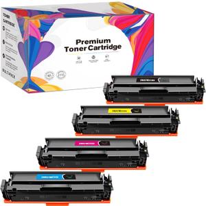 206X Toner Cartridges 4 Pack High Capacity Set (with Chip) Compatible Replacement for HP 206X 206A Color Pro MFP M283fdw M255dw M283cdw M283 Printer W2110X W2110A Ink (Black Cyan Yellow Magenta)