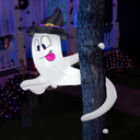 Joiedomi Halloween Inflatables Outdoor Decorations, Inflatable Ghost Halloween Decor Outdoor, Blow Up Ghost Twining Around Tree with Build-in LEDs for Yard Decorations