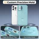 MOCCA Design for iPhone 16 Pro Case with Magnetic Invisible Stand [Full Camera Protection] [Compatible with Magsafe] Military Drop Shockproof Translucent Matte Phone Case Cover 6.3",Blue