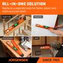 JORGENSEN Digital Angle Finder, Multi Angle Finder Tool with Backlit LCD, Protractor Digital Level with Horizontal & Vertical Bubble