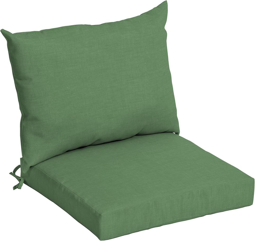 ARDEN Outdoor Dining Chair Cushion, 21 x 21, Rain-Proof, Fade Resistant 21 x 21, Moss Green Leala