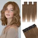 Clip in Short Hair Extensions Real Human Hair,Prokyvity Short Hair Extensions Clip ins,Mini Hairpieces for Volume & Highlights,Seamless & Invisible Design,6 Pieces 31g 10 inch Medium Brown