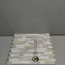 Art3d 10-Sheet Heavy-Duty Peel and Stick Backsplash, Waterproof Wall Tiles Stick on Kitchen Backsplash Living Space, Beige & White (12 x 12 Inch)