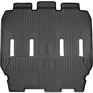 SMARTLINER Floor Mats 2nd and 3rd Row Liner Black for 2017-2021 Chrysler Pacifica 7 or 8 Passenger Model (No Hybrid or Pinnacle Models)