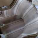 Baxton Studio Striped Charlemagne Traditional French Accent Chair, Oak Brown