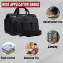 FASTECH 20-inch Heavy Duty Bottom Tools Bag with Wide Mouth for Tool Storage, Carrier and Organizer, Tool Bag for Men, Wide Mouth Tool Bags with Inside Pockets (20 Inch)