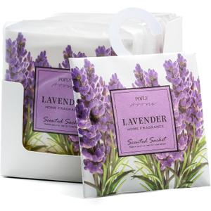 12 Pack Lavender Scented Sachets, Long-Lasting Fresh Scent, Air Freshener for Closet & Drawers, Hanging Deodorizer for Home