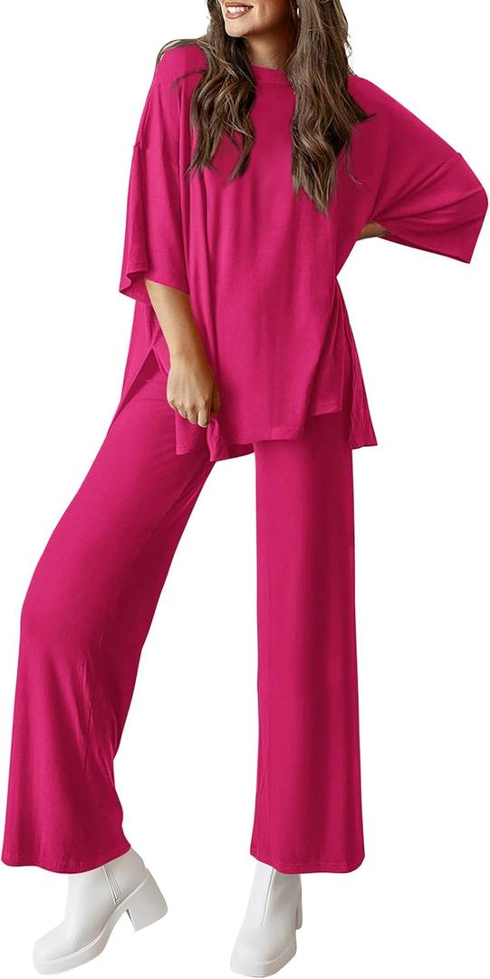 PRETTYGARDEN Two Piece Sets for Women Summer Fashion Lounge Matching Set 2026 Spring Travel Vacation Airport Outfits Clothing XL