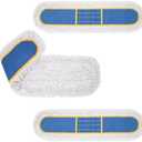KeFanta 24" Commercial Dust Mop Replacement Heads,3 Pack Reusable Industrial Dust Mop Pads, Washable Cotton Dust Mop Refill for Floor Cleaning & Janitorial Supplies,Only Fits:B0D7MKSZ8N,B0FHHPTZHQ