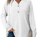 Angerella Hoodies for Women Oversized Sweatshirt Loose Fit Casual Long Sleeve Drawstring Button Hooded Fall Tops. Size XL.