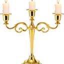YOUEON Candelabra, Candelabra Candle Holder, Tall Candlesticks Holder, Elegant Taper Candle Holder Centerpiece for Wedding, Church, Halloween, Dining, Home Decor (Gold)
