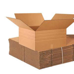 Box USA 24x24x12 Multi-Depth Corrugated Cardboard Large, 24”L x 24”W x 12”H, Pack of 10 Shipping, Packaging, Moving, Storage Box for Home or Business, Strong Wholesale Bulk Boxes