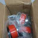 3 Inch Caster,Heavy Duty Caster Wheels Set of 4,Load 1400 Lbs,Polyurethane Steel Wheels,Noiseless Swivel Casters for Trolleys,Furniture,Toolboxes(2Swivel&2Rigid)