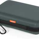 Shockproof Hard Shell Case - Large Electronic Organizer Carrying Case for External Hard Drive, Power Bank, Charger, Battery, GPS, Cell Phone - Portable Storage Pouch Bag Travel Case - Grey Blue