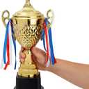 Juvale Gold Trophy Cup - Tournament & Championship Trophy Award - Versatile Awards for Soccer, Basketball & Golf - Rewards for Adults & Kids - 15.2 x 7.5 x 5 in