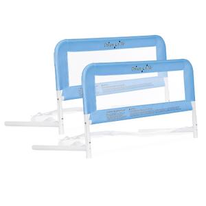 Dream On Me Lightweight Mesh Security Adjustable Bed Rail Double Pack with Breathable Mesh Fabric in Blue, 2 Count (Pack of 1)