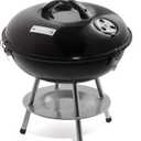 Cuisinart 14" Portable Charcoal Grill, Tabletop Outdoor Small Grill with Locking Lid and Dual Vents, Chrome Plated Travel Size BBQ Perfect for Camping, Tailgates, Cookouts, Black