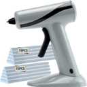 Cordless Hot Glue Gun, Fast Preheating Rechargeable Hot Glue Gun Kit with 30 Premium Glue Sticks for School Crafts DIY Arts Quick Home Repairs, Grey - 20W