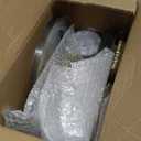 BESTVIP 300PCS Plastic Dinnerware Set (50 Guests), Clear Gold Disposable Plates for Party, Wedding, Christmas, Anniversary, Includes: Dinner Plates, Dessert Plates, Cups, Spoons, Forks and Knives